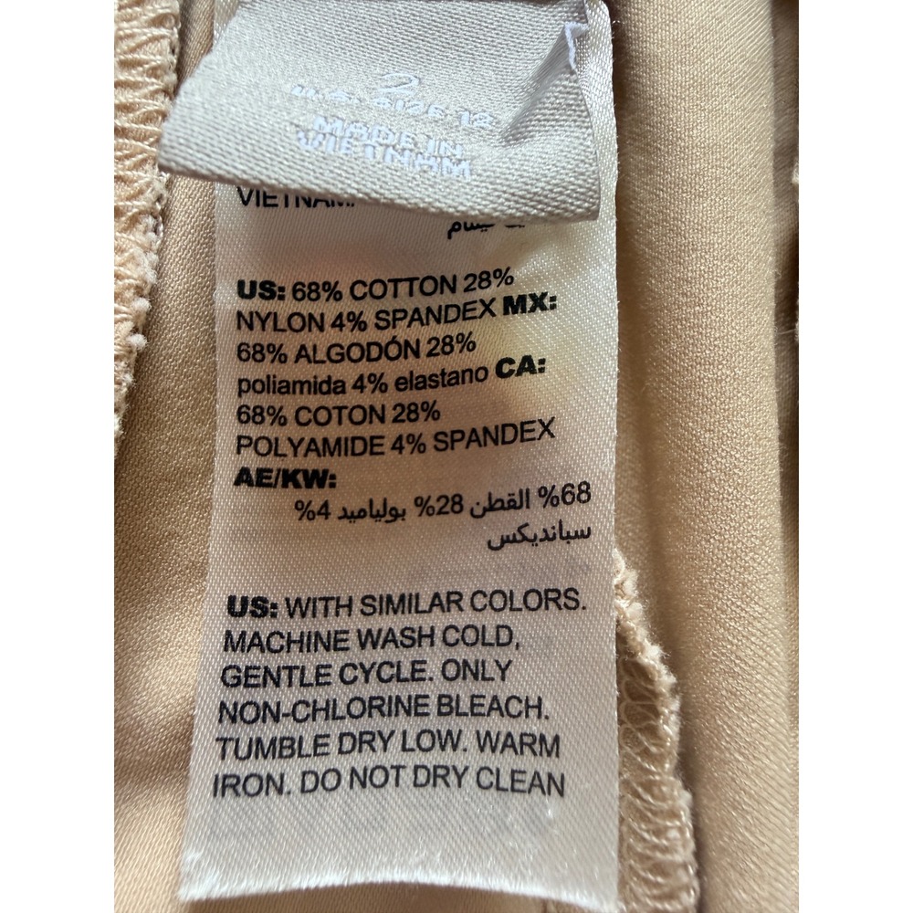Chico's Capri Pants Women's Sz 2/12 White Tan Cargo Cropped lot 2 Casual Utility - Picture 9 of 11